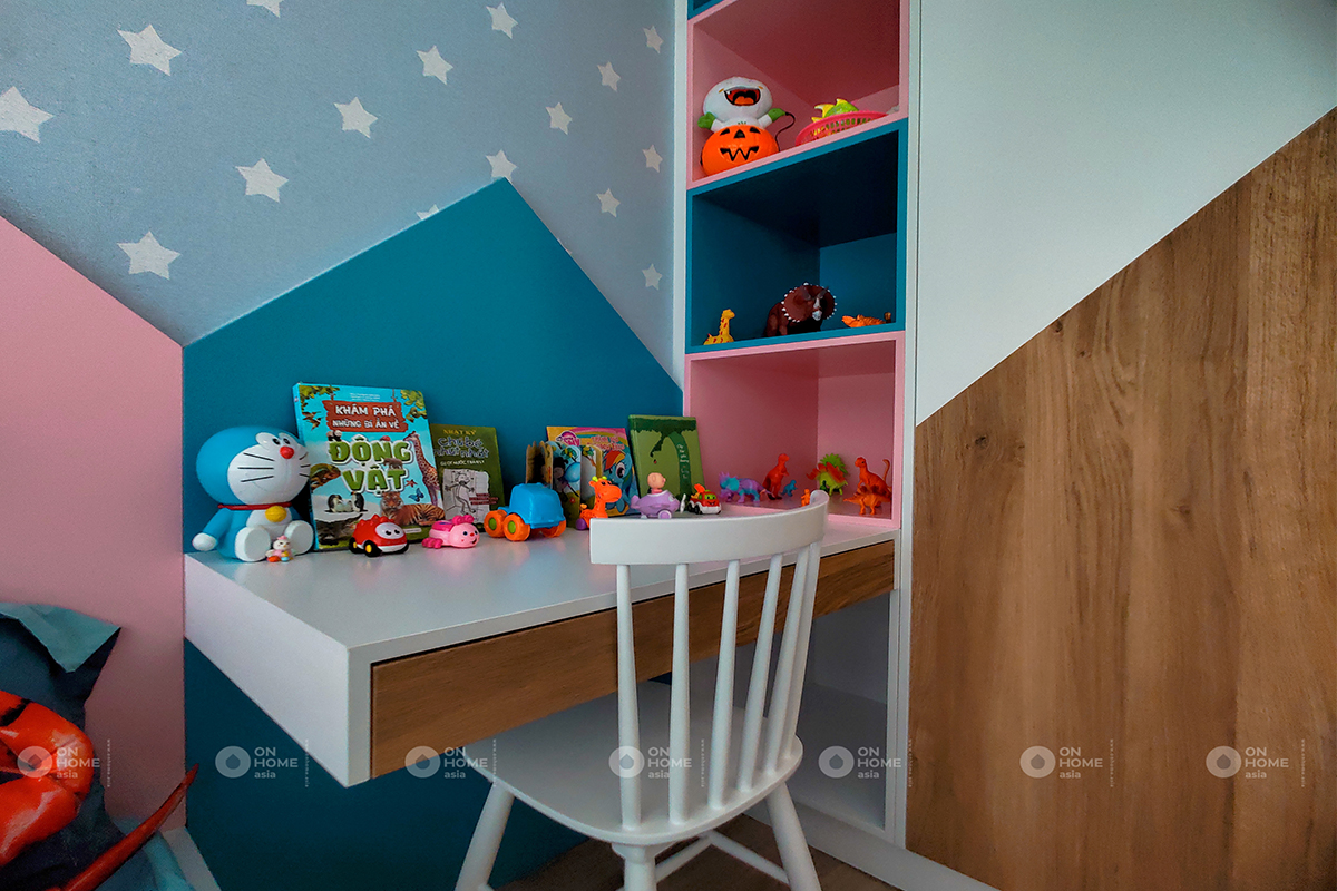 bàn học nội thất phòng ngủ cho trẻ căn hộ cpo 2 pn