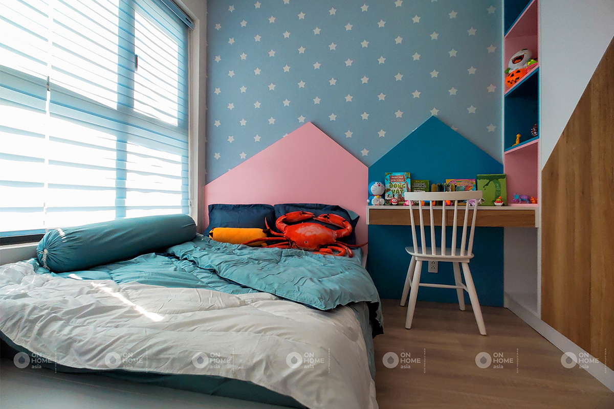 thiết kế nội thất phòng ngủ cho trẻ căn hộ cpo 2 pn