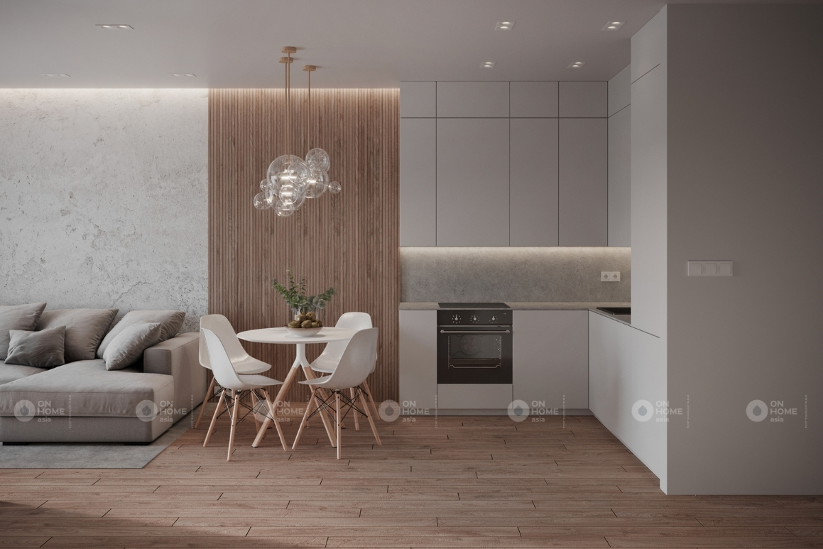 Nhà bếp hiện đại thiết kế nội thất chung cư 100m2