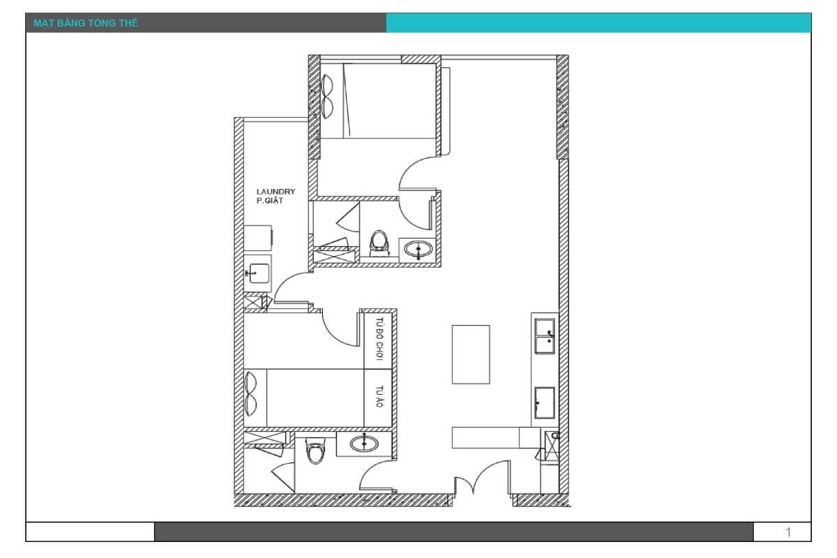 The overall plan of Mrs. Phung's Sora apartment