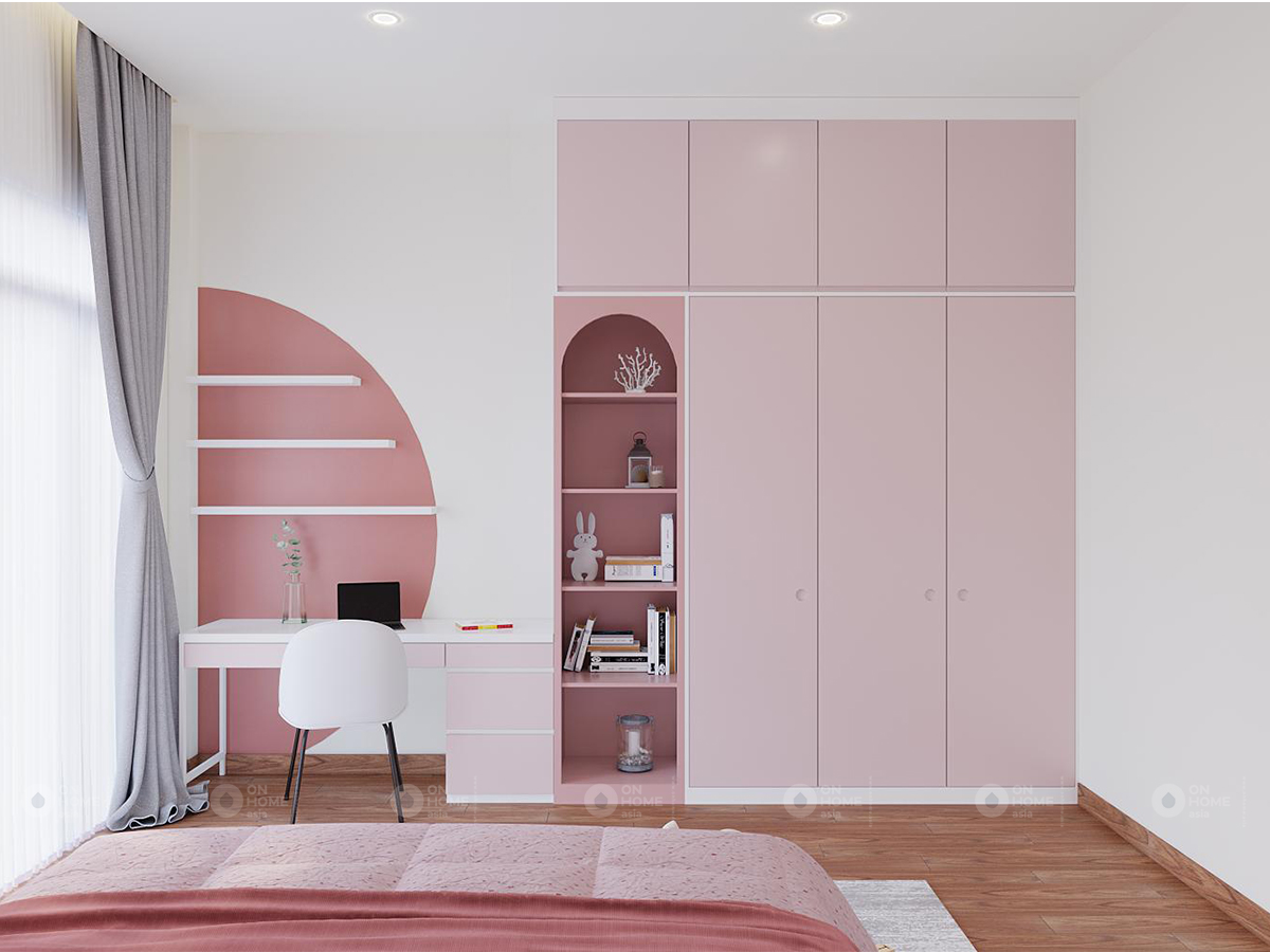 pink interior design for girls