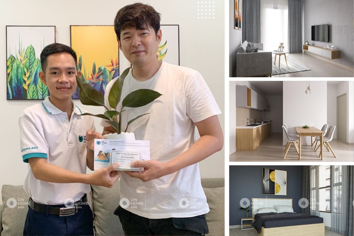Thi công nội thất trọn gói cho căn hộ Compass One 1 phòng ngủ của anh Choi Won Hyuk