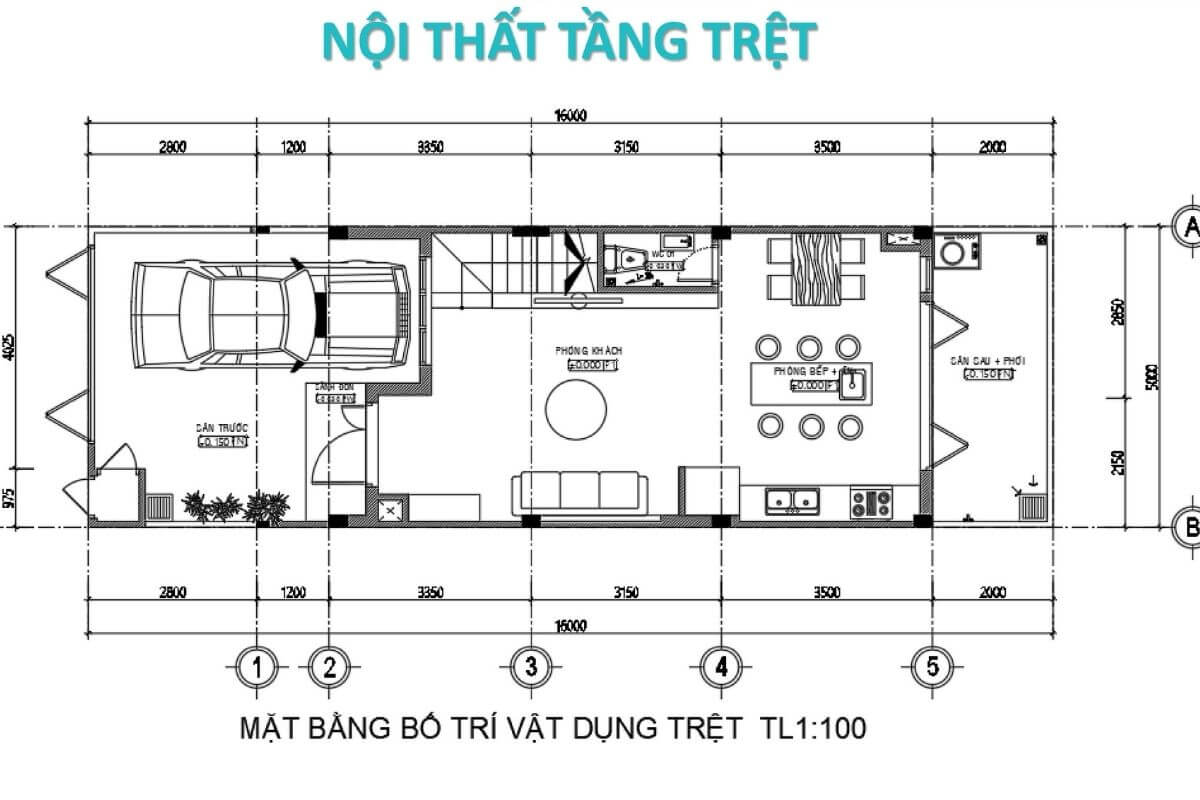 ground floor plan of sister town house