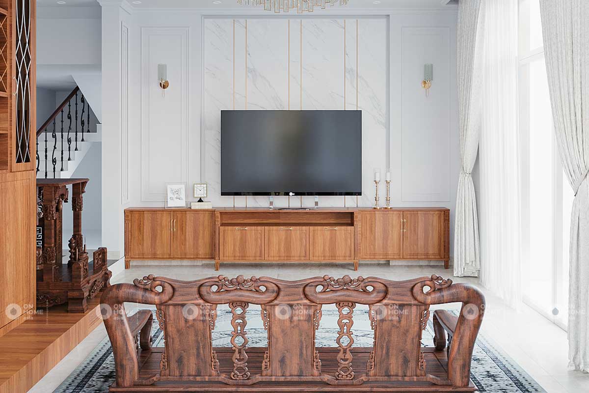 Living room of luxury villa in Bach Dang