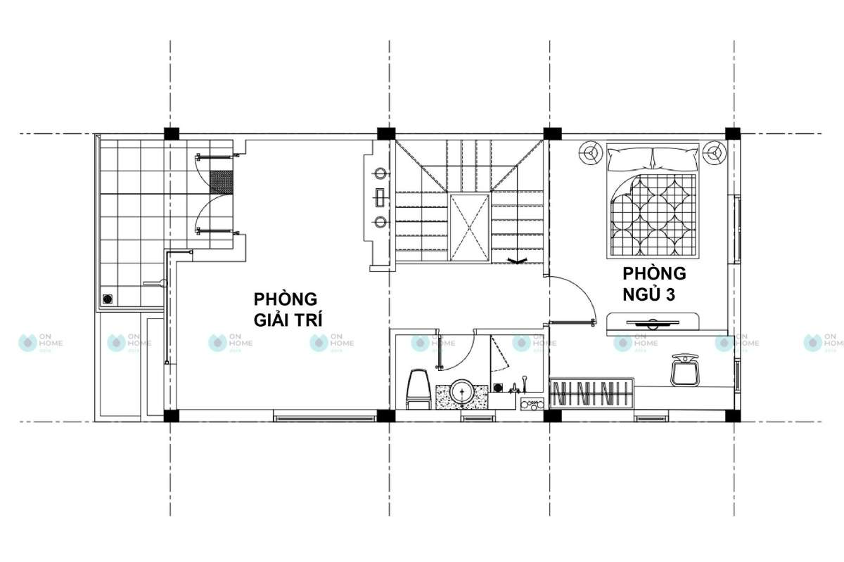 Floor plan of 3rd floor townhouse in district 9