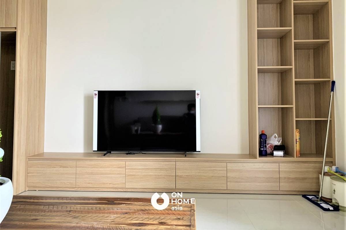 Sora gardens ii apartment interior - mrs. Cam hang - 2br Tv shelf in the living room of mrs. Cam hang's apartment