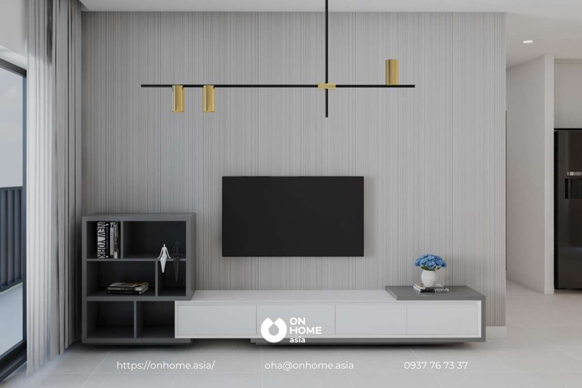 Nội thất căn hộ sora gardens ii - mr. Kang - 3pn Kệ tivi phòng khách