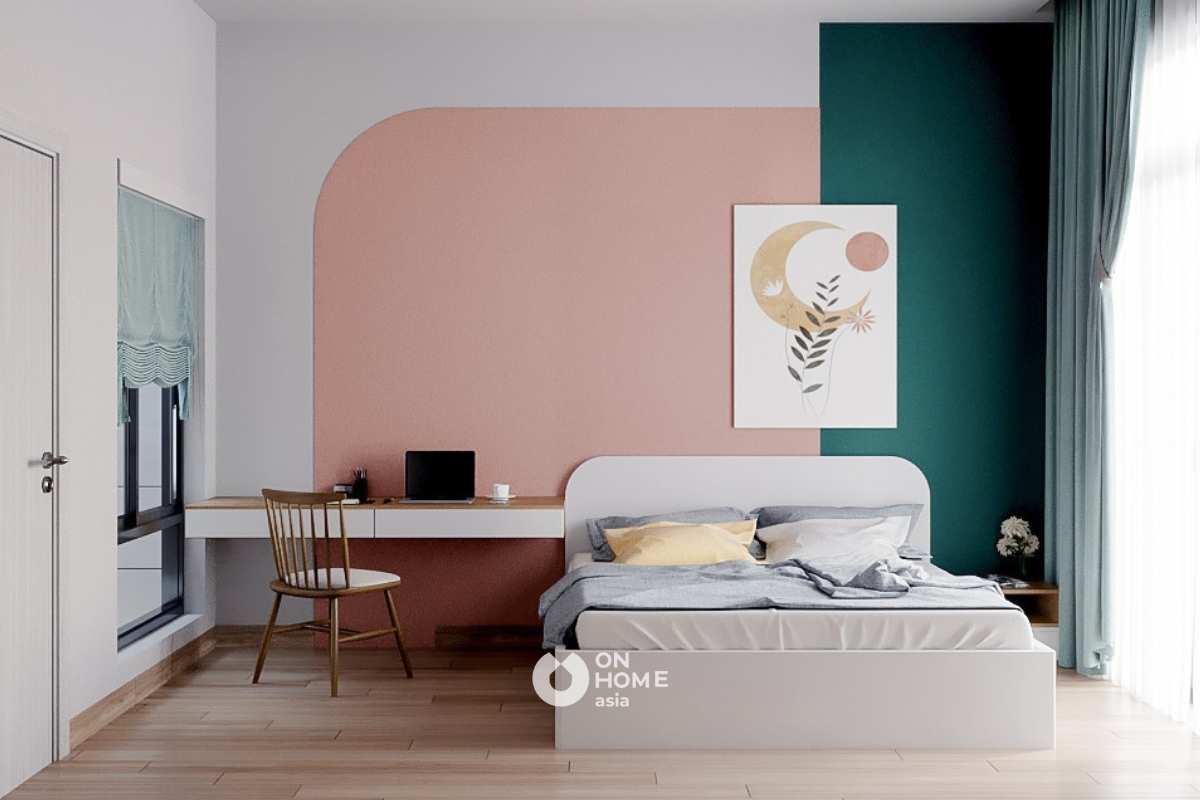Interior design of modern townhouse - mr. Chi linh - ben cat Bedroom interior of mr. Chi linh's townhouse