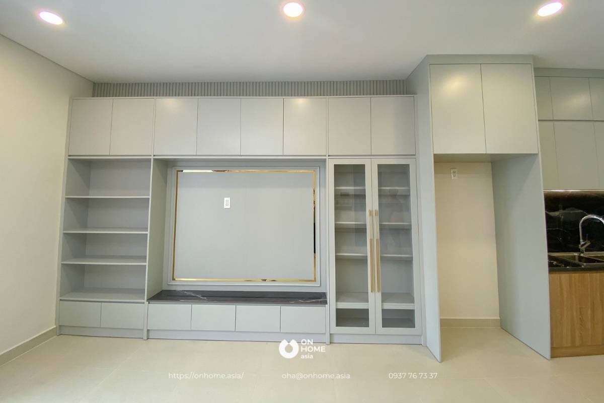 TV Shelf - Interior of Ms. Thanh Mai's apartment