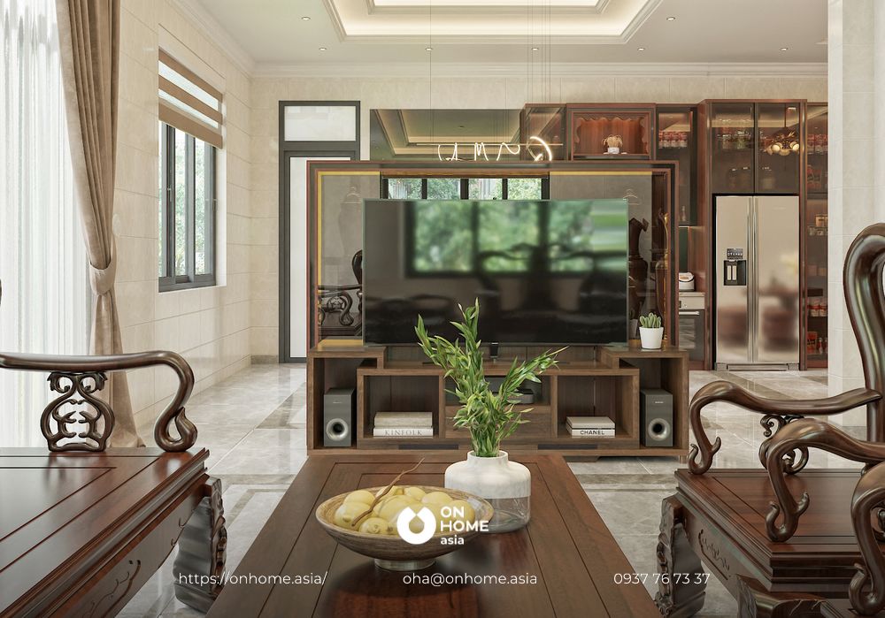 Thiết kế nội thất biệt thự phong cách tân cổ điển kết hợp luxury - phòng khách