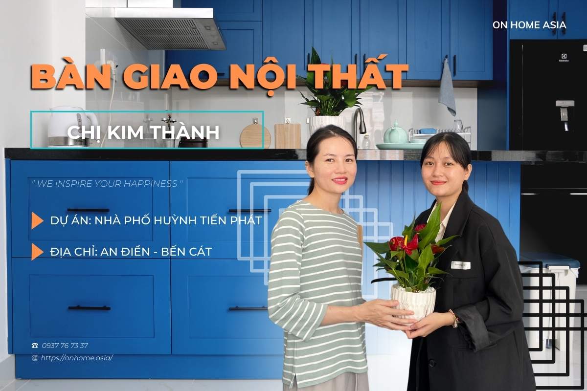Miss Kim Thanh expressed that she was very satisfied with the interior design of her kitchen and home spaces.