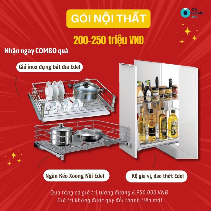 Quà tặng gói nội thất 200 - 250 triệu vnd