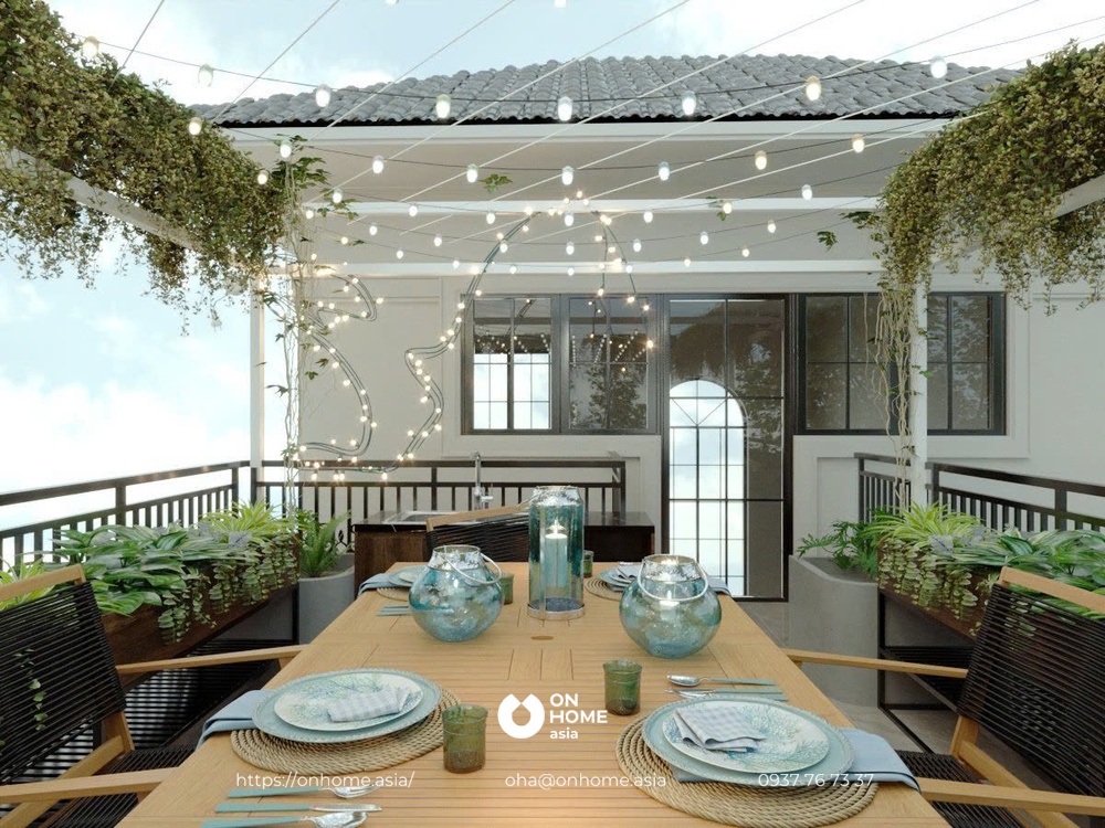 Thiết kế biệt thự swanbay 1 trệt 2 lầu - anh cương Sân thượng biệt thự swanbay anh cương