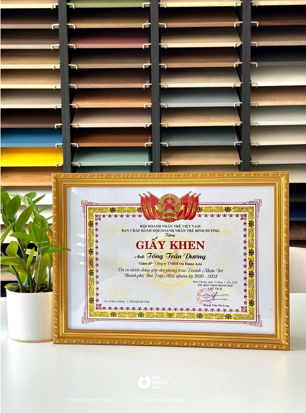 Bằng khen onhomeasia