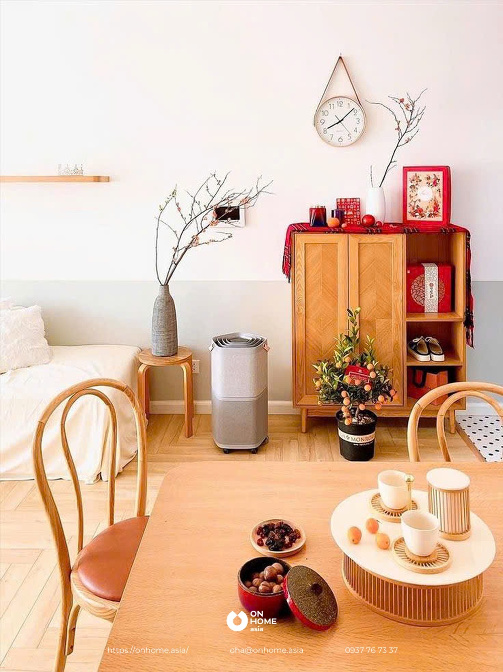 Trang trí nội thất ngày tết năm 2025 Trang trí nội thất ngày tết năm 2025 bằng cây quất nhỏ