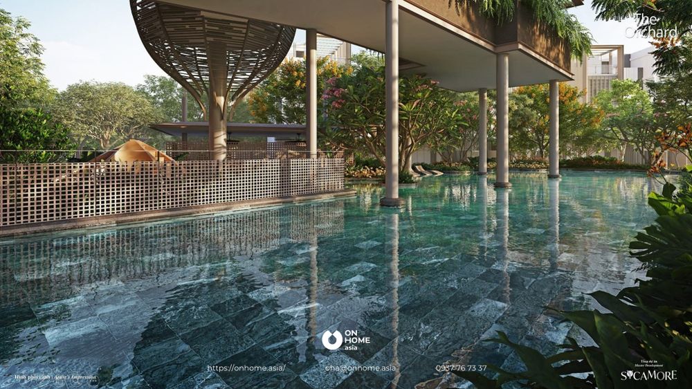 Hồ bơi tại dự án nhà phố sycamore bình dương