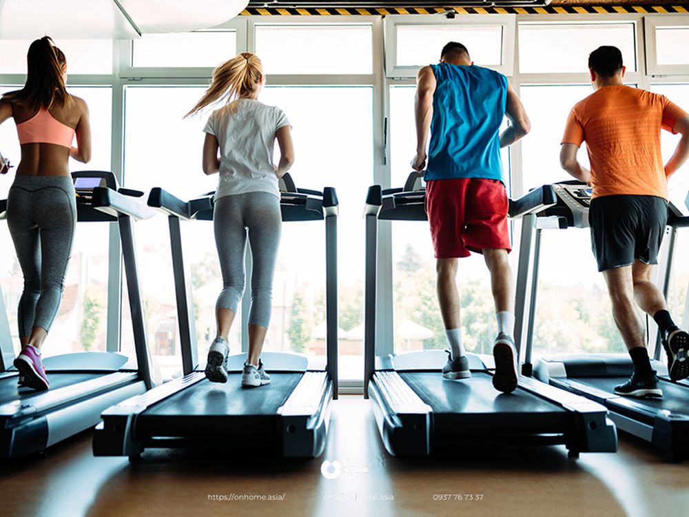 Phòng gym tại dự án nhà phố sun casa central bình dương