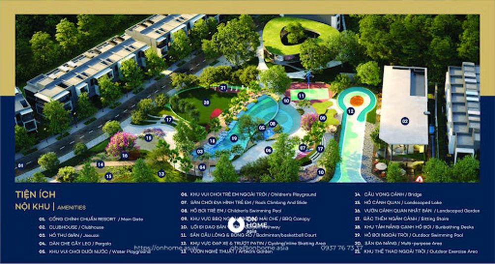 Tiện ích tại dự án nhà phố bình dương - the standard central park