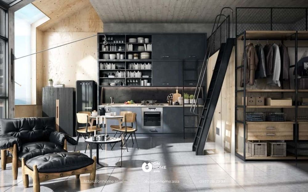 Các phong cách thiết kế nội thất được ưa chuộng trong 2025 Phong cách thiết kế nội thất industrial style