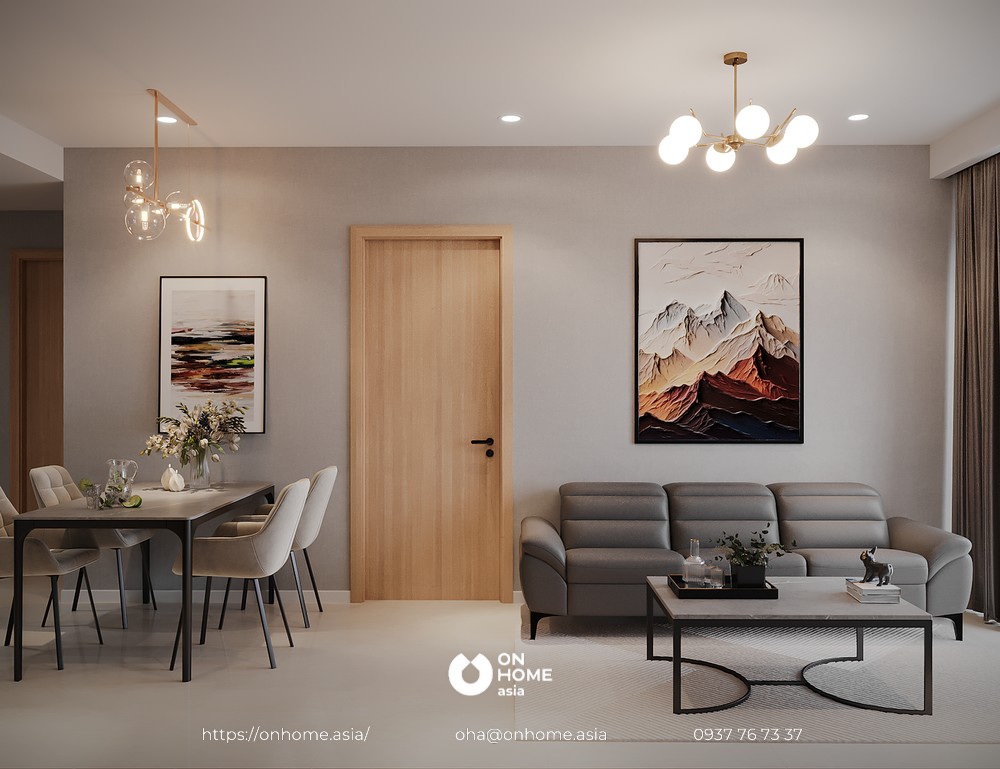 Thiết kế nội thất căn hộ the glory 2pn - phong cách hiện đại Nội thất căn hộ the glory 2pn